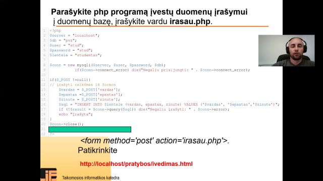 PHP ir MySQL laboratorinis