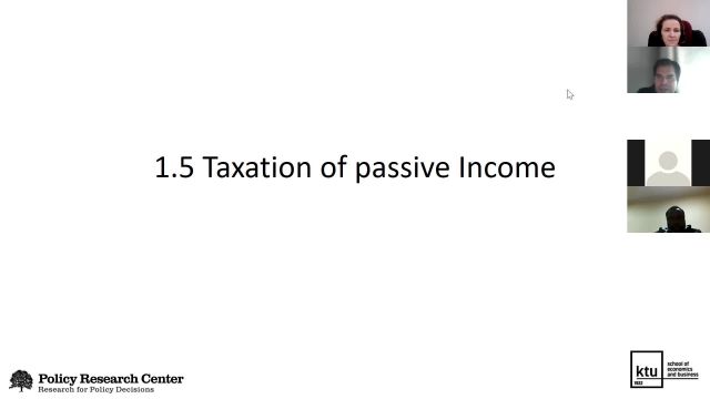 1.5 Taxation of passive income